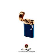 فندک هندلی کوره‌ای فلزی لوکس در رنگ‌های طلایی، رنگین کمانی، نقره‌ای و آبی